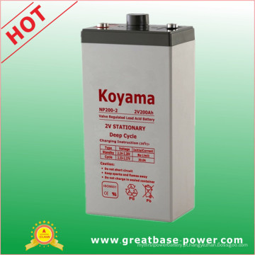 2V Industrial Battery -2V200ah para sistema de comunicação